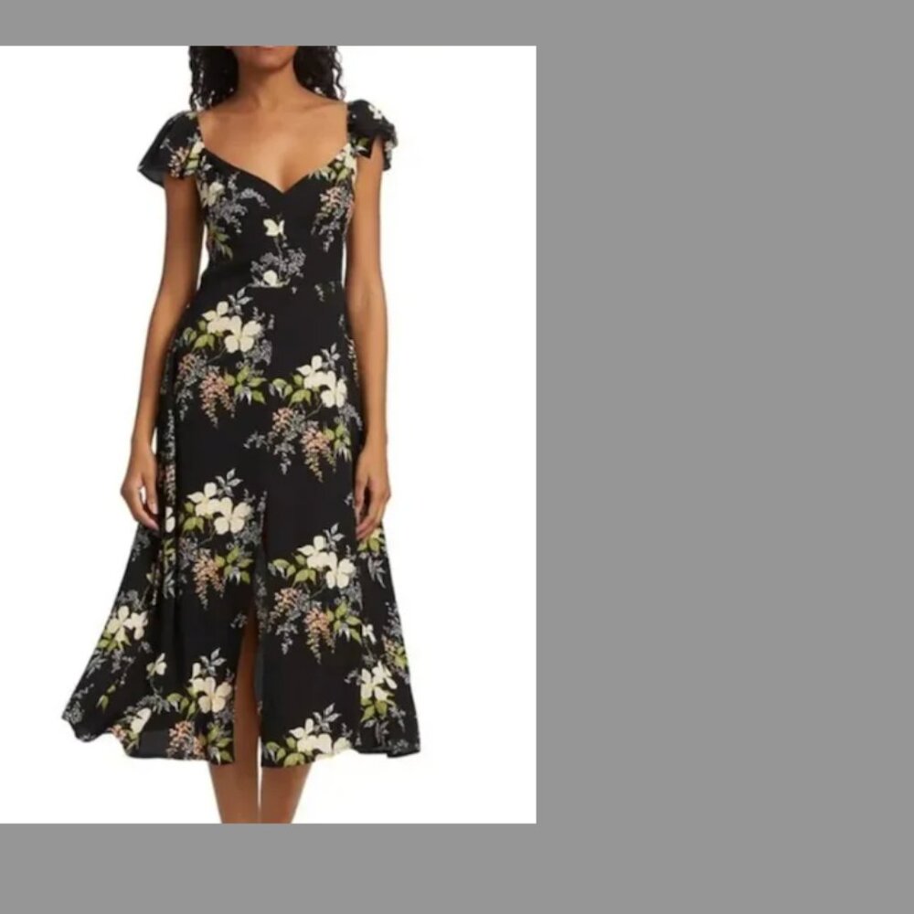 Reformation Baxley Floral MidiDress isabella , 8, BRAND NEW, NEVER WORN